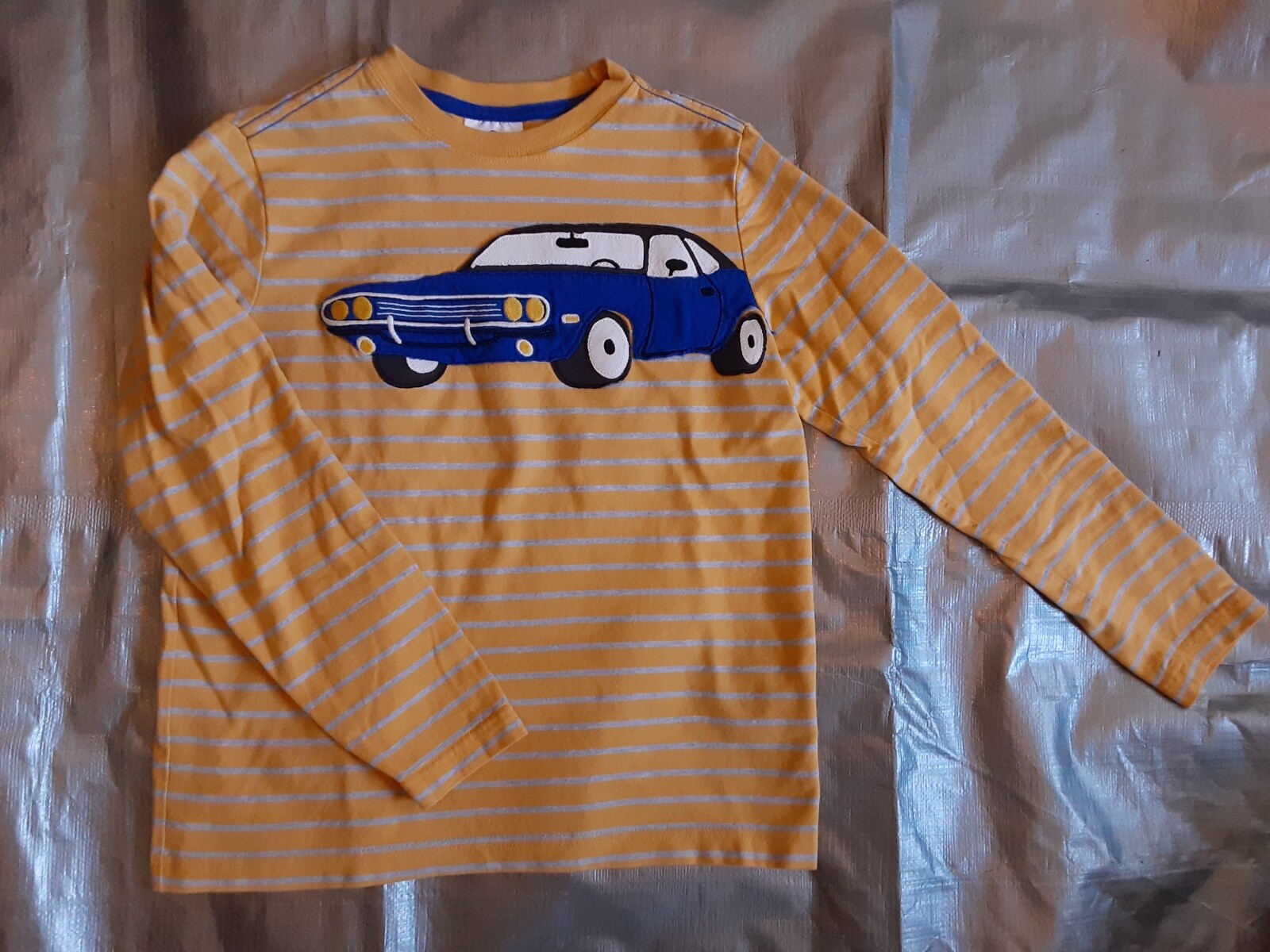vintage CAR Graphic hanna andersson womens striped Shirt small image 4
