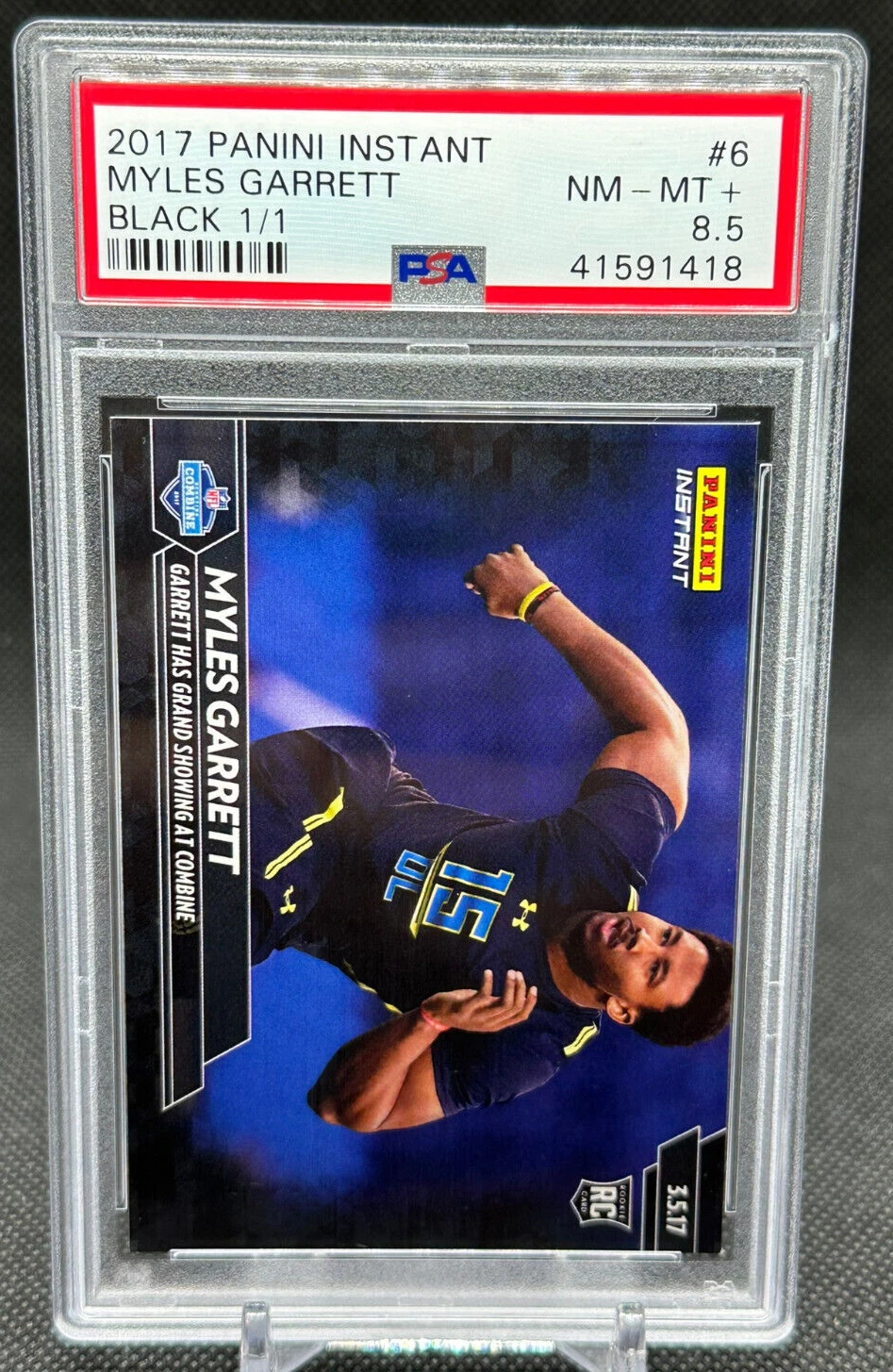 Myles Garrett Panini Instant #6 Black 1/1