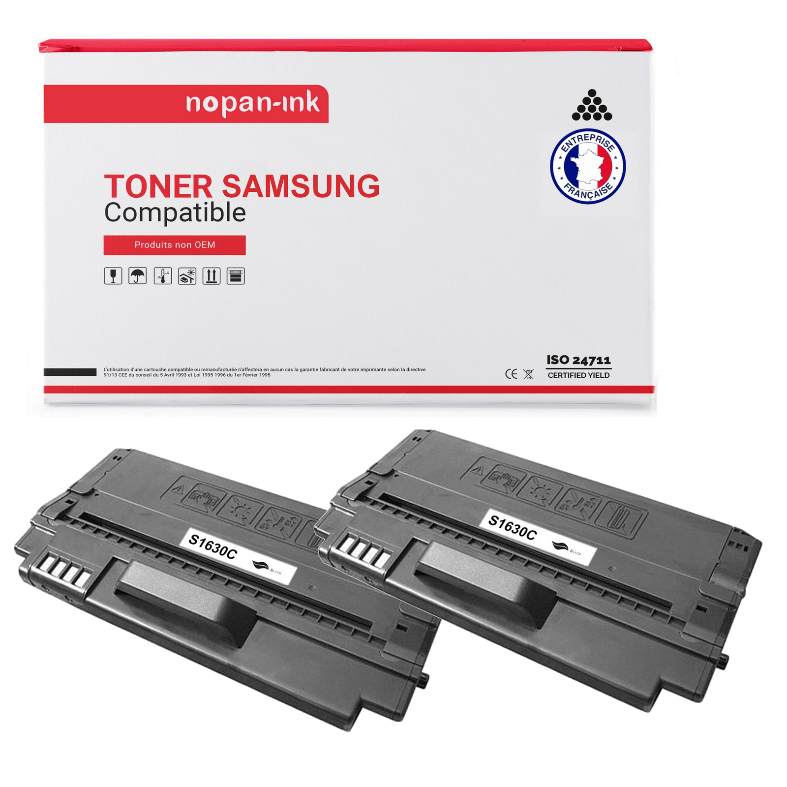 Toners SAMSUNG ML-D1630A noir de NOPAN-INK pour des textes ultra nets x2