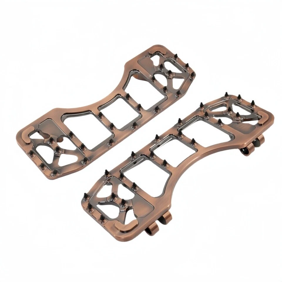 For Harley Softail Electra Road Glide CNC MX style Foot Pegs Floorboards Pedals Foto 4 de 4