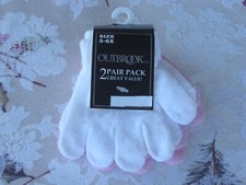 BRAND NEW Outbrook Girls Mittens Size 3-6x New w/ Tags White  Pink Pair Awesome