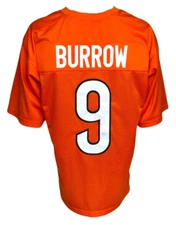 CUSTOM UNSIGNED JOE BURROW ORANGE JERSEY
