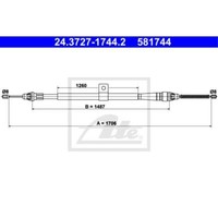 ATE Handbremsseil Bremsseil Hinten Links Passend FüR Nissan Note E11 NE11