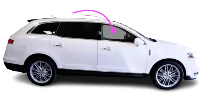 Se adapta a Lincoln MKT 2010-2019 pasajero puerta delantera derecha ventana vidrio - laminado Foto 2 de 4