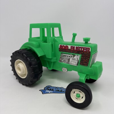 Sod Buster Toy Farm Tractor Vehicle Green Processed Plastic Co 18.4 x 34 US Made