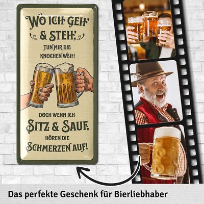 Affiche De Bière En Métal, Panneau De Bar, Pub Vintage, Plaque En Métal