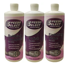 Steps 1, 2 & 3 Auto Polishing System, SS-685, SS-664 & SS-668, 1 Quart of Each