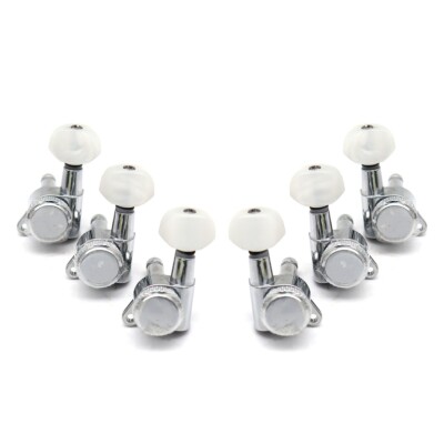 Wilkinson 3L3R Guitar Locking tuning peg machine head w/pearl botton JNP7 Chrome