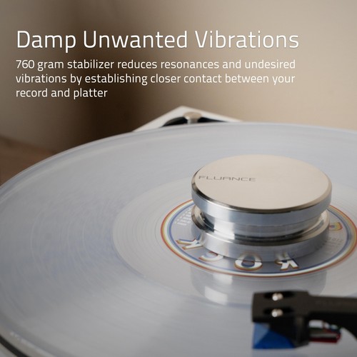 Fluance HiFi Vinyl Record Weight 760 Gram gram Steel for Vibration Damping - Picture 2 of 6