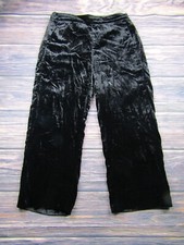 J Crew Womens Black Velvet Pants Pull On Peyten Trousers Preowned