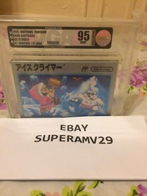Ice Climber FAMICOM JAPAN RELEASE 1985 W/ BARCODE /FF LOGO VGA 95 ARCHIVAL CASE