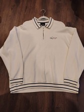 Vintage 90s Greg Norman Cotton 1/4 Zip Golf P...