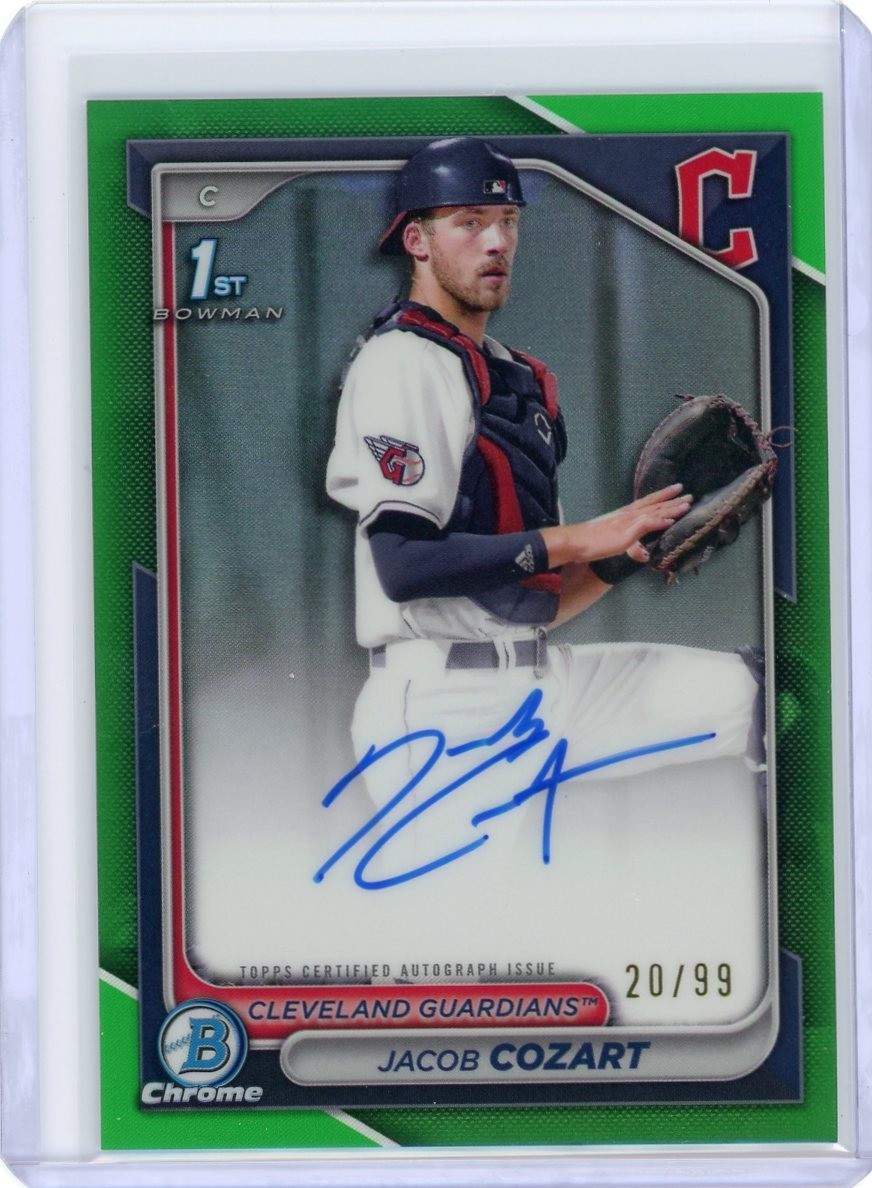 2024 Bowman Draft #CPA-JCO Jacob Cozart 1st True Green Chrome Auto 20/99