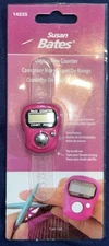Pink Digital Row Counter with Adjustable Finger Strap for Crocheting and Knit...