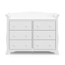 Avalon 6-Drawer White Double Kids Dresser