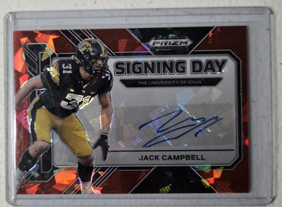 #ad 2023 Prizm Draft Picks Signing Day Jack Campbell #SD JCA Red Ice Prizm RC $25.00