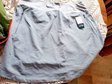 NWT Women's MTA Light Gray Sport Skort Skirt Two Zip Pockets Recycled Poly Sz XL