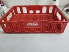 Vtg Red Coca-Cola Soda Bottle Crate 18x12x5 Stackable Plastic Carrier