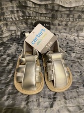 Carter's Silver Toddler Sandals NWT 3-6M