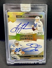 Emmitt Smith Troy Aikman 2021 Panini Eminence Super Bowl Champions Dual Auto 4/8
