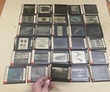 Huge Lot 30 Vintage Antique Magic Lantern Glass Slides ALL animal Related fish