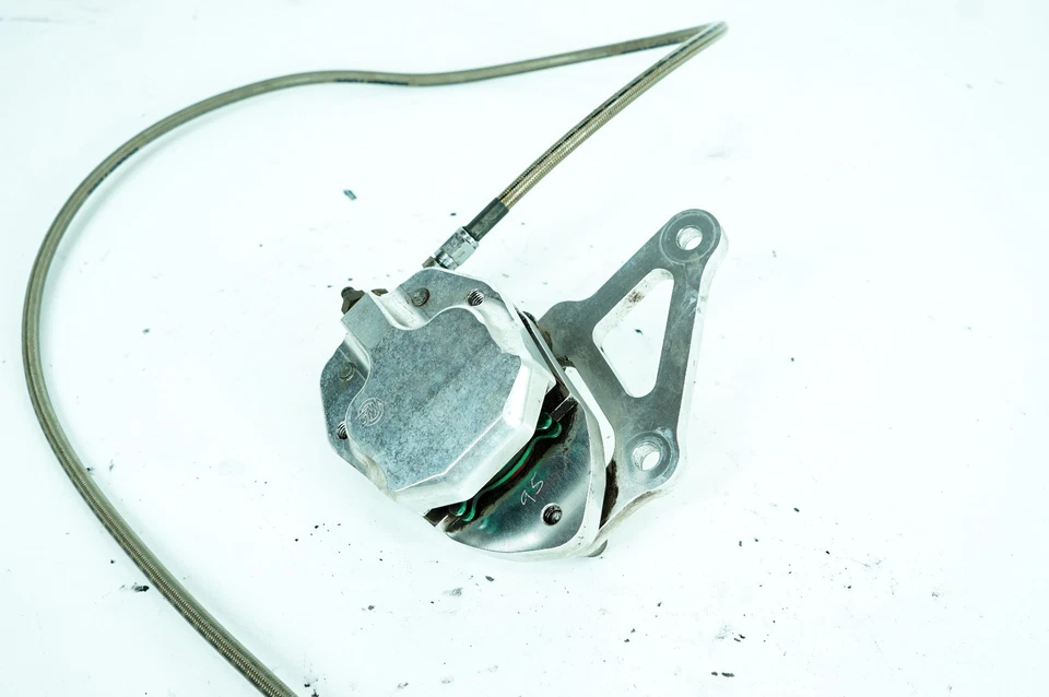 83 Harley Sportster 1000 XLX OEM Front Left Brake Caliper w/ Line Hose Pipe 1347 - Image 4 of 4