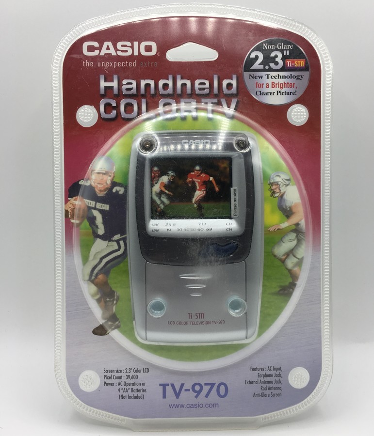 Casio TV-970 LCD Pocket Handheld TV - Television for Analog