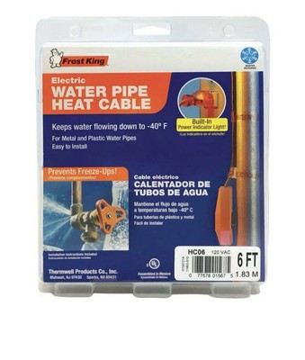Frost King  6 ft. Electric Water Pipe Heat Cable