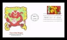 US COVER CHINESE NEW YEAR OF THE DRAGON FIRST DAY ISSUE FLEETWOOD
