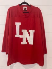 K1 Sportswear Hockey Jersey Red White Size XL Initials LN Blank Back Vintage