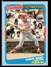 1989 Fleer Baseball's Exciting Stars #35 Chris Sabo Baseball Card 0501D