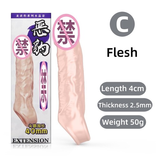 Bigger-Male Penis Extender Enlarge Enhancer Extension Sheath Sleeve Girth Condom - Picture 33 of 33