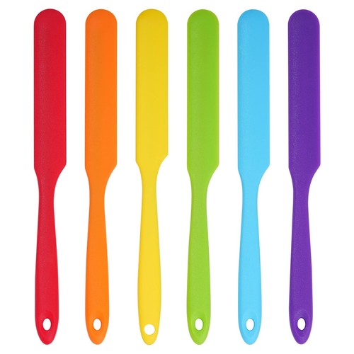 6 Pack Silicone Jar Spatula Jam Spreader for Peanut Butter Baking Cake Icing
