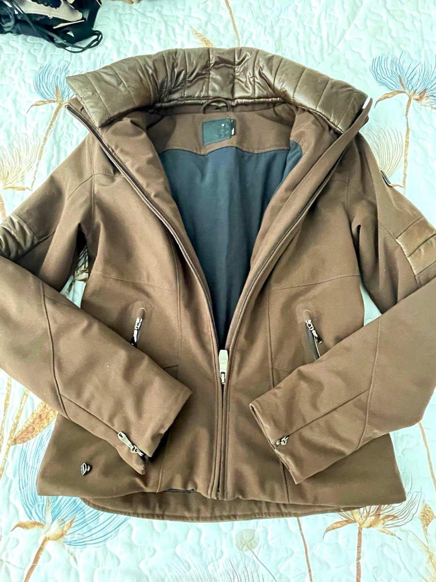 Spyder Women’s Brown Hooded Full Zip Softshell Jacket, Size S
