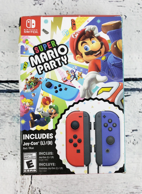 Nintendo Switch Super Mario Party + Red & Blue Joy-Con Bundle