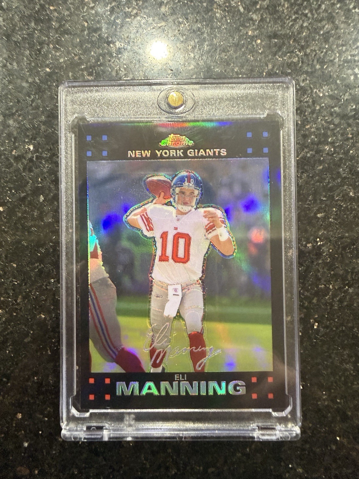 2007 Topps Chrome Football - Eli Manning Black Refractor SSP - MINT! 🔥🔥