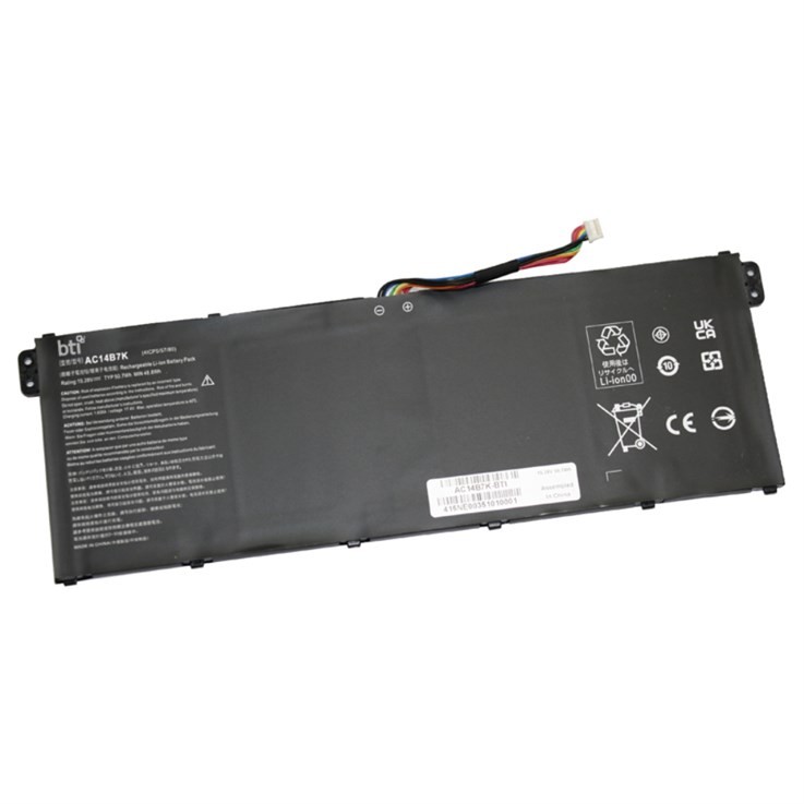 BTI AC14B18J compatible 50.7Wh 4-cell battery for ACER ASPIRE V3-371 V3-111P V3-