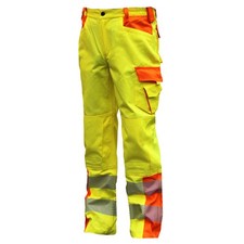 Arbeitshose Warnschutz Bundhose YO-HiViz Warnschutzhose Reflex zweifarbig 