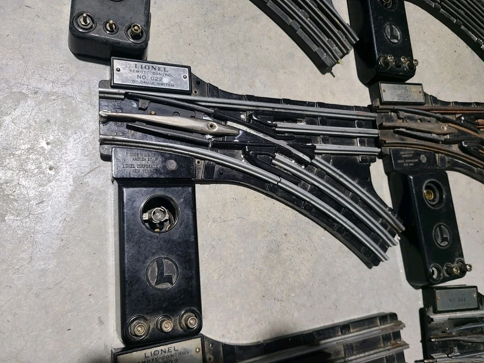 DE COLECCIÓN LIONEL NO. 022 CONTROL REMOTO IZQUIERDO O INDICADOR INTERRUPTOR DE PISTA LOTE DE 8 Foto 4 de 4