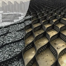 40FT Gravel Driveway Grid – 1990 Lbs/Sq Ft Load Geo Grid, HDPE Geocell Ground St