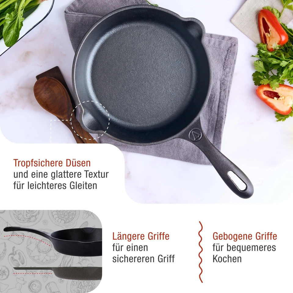Bratpfanne Emaillierte Gusseisenpfanne Induction 20cm Bratpfanne Geeignet für... - Bild 3 von 4