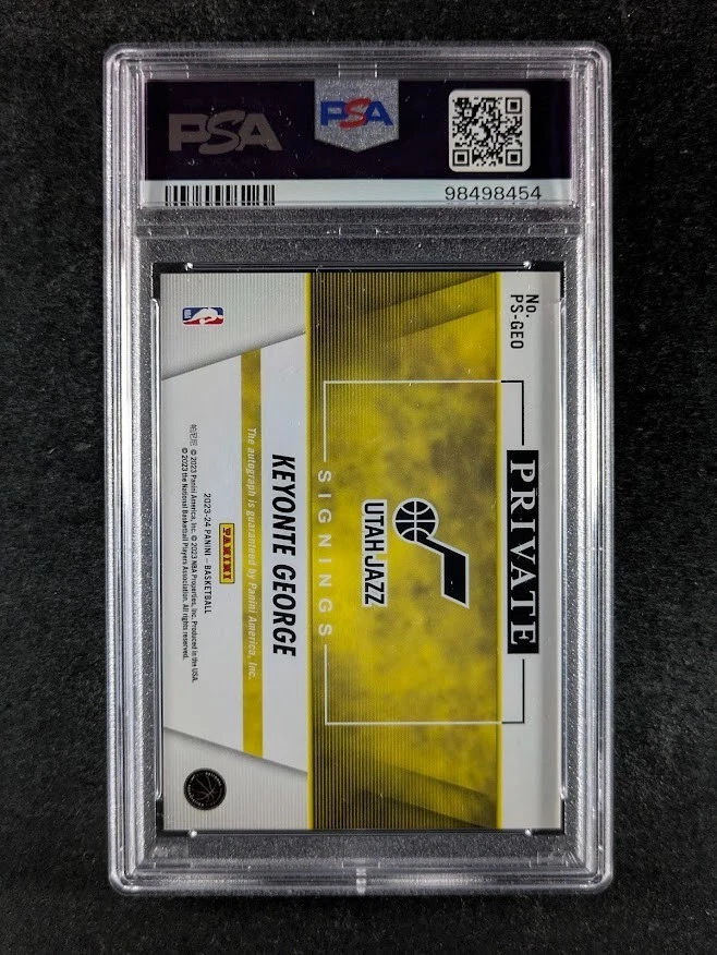 2023-24 Panini Recon KEYONTE GEORGE Rookie RC Auto Private Signings PS-GEO PSA 9 - Image 3 of 4