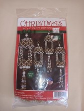Christmas Ornament Kit 2.5"x7" New Makes 4 Design Works Crafts Beaded DIY 6113