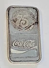 Vintage - 1975 COCA-COLA NASHVILLE, 75 YEAR ANNIVERSARY,  1oz 999 SILVER ART BAR