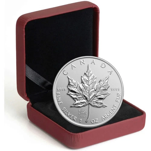 2014 $5 Maple Leaf with ANA Privy Mark Pure Silver Coin 1 oz. Box & COA