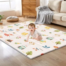 Baby Play Mat 50 x 50 Inch Play Mat Perfect for Use Baby Playpen Foldable Bab...