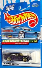 Hot Wheels 1999 X-Ray Cruiser #945 Mercedes C-Class Mtflk Black w/ WSPs