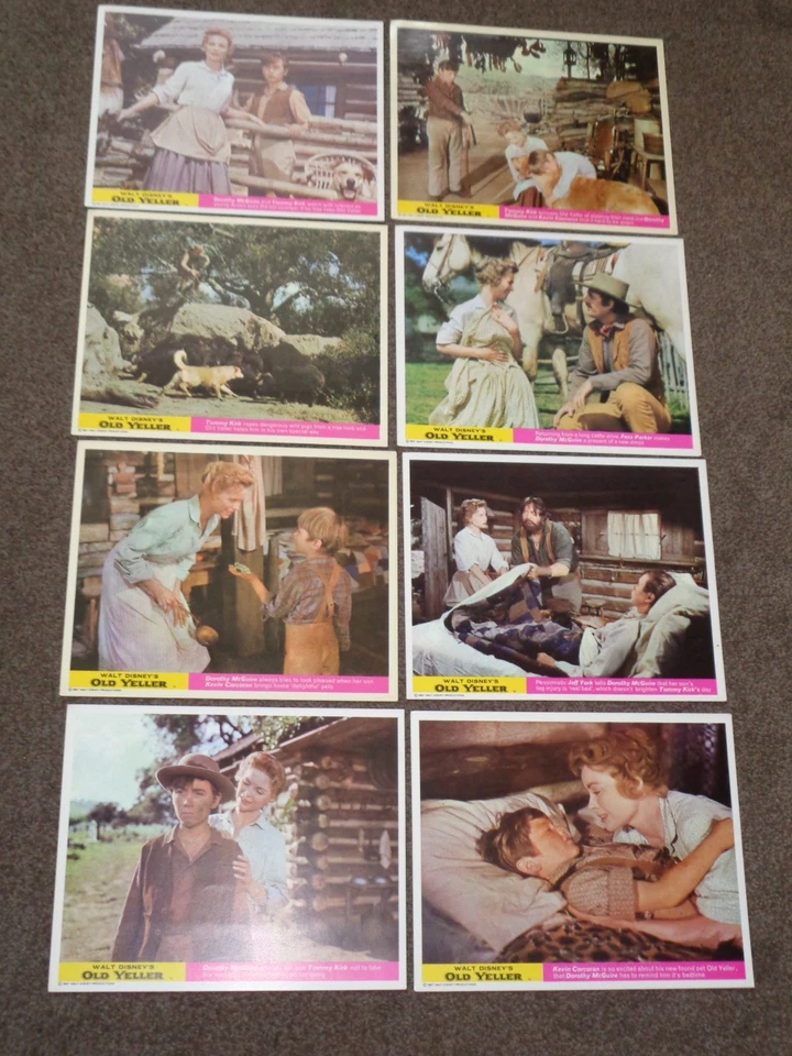 Walt Disney's Old Yeller - 1967 UK Lobby Card Set (Fess Parker/Tommy Kirk) - Image 1 of 1