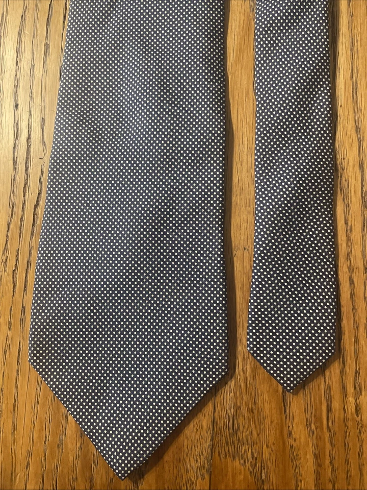 EUC Carlo Colombo For Tie Rack Silk Fine Dot Pattern Necktie Made In Italy - Image 4 of 4
