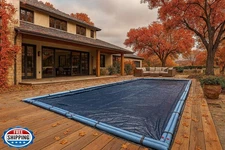 Winter Block Inground Pool Winter Cover, Fits 15’ x 24’ Rectangle, Solid Blue